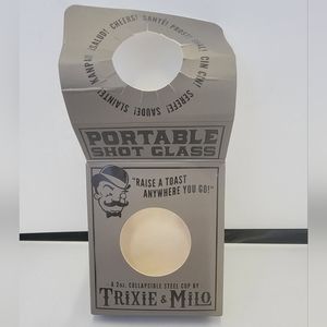 Portable Shot Glass Stainless Steel Brass Lid Portable Foldable